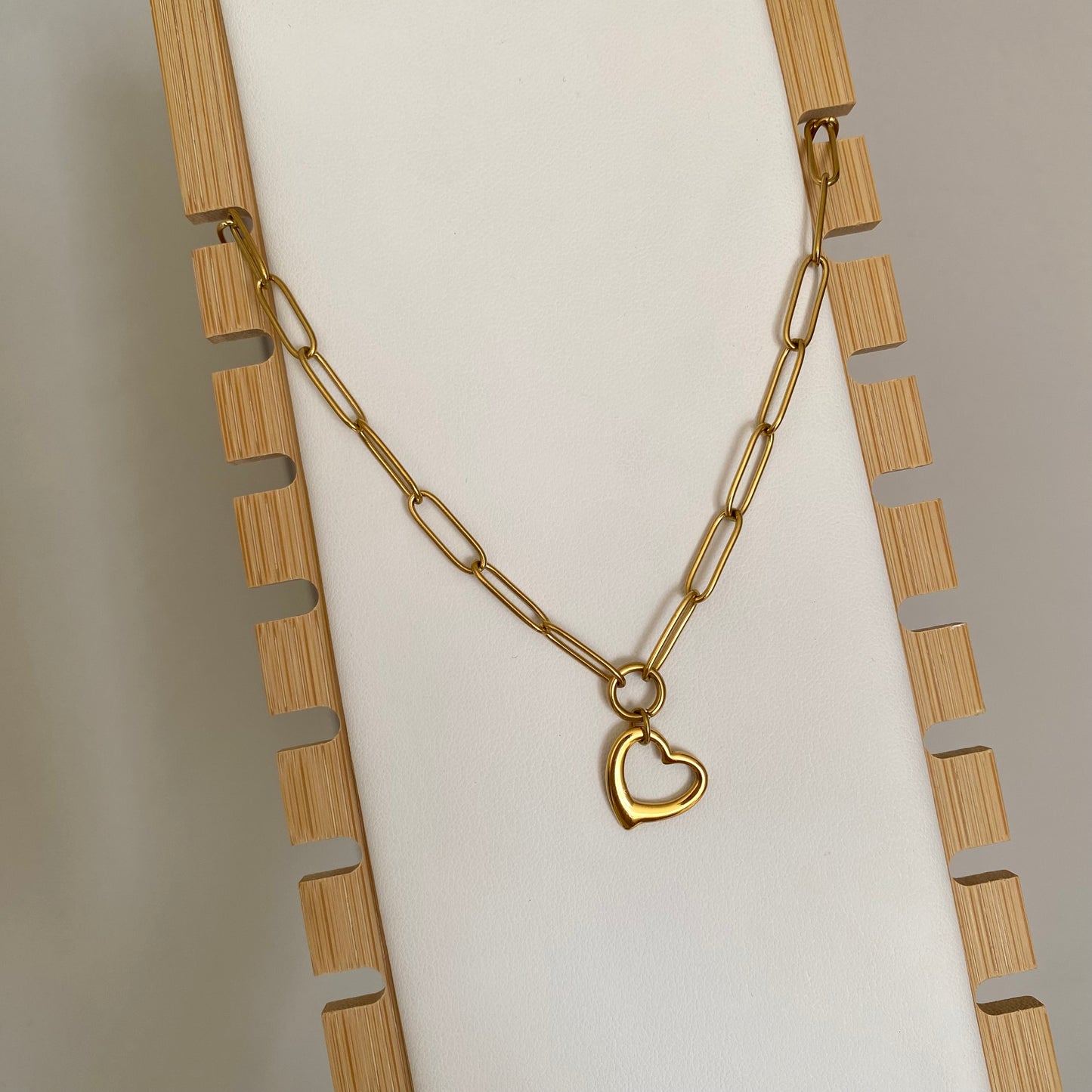 Heart Paperclip Necklace